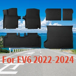 New 3D Floor Mat For KIA EV6 2022 2023 2024 Custom Floor Liner Fully Surrounded Footpads Waterproof Non-Slip Carpet