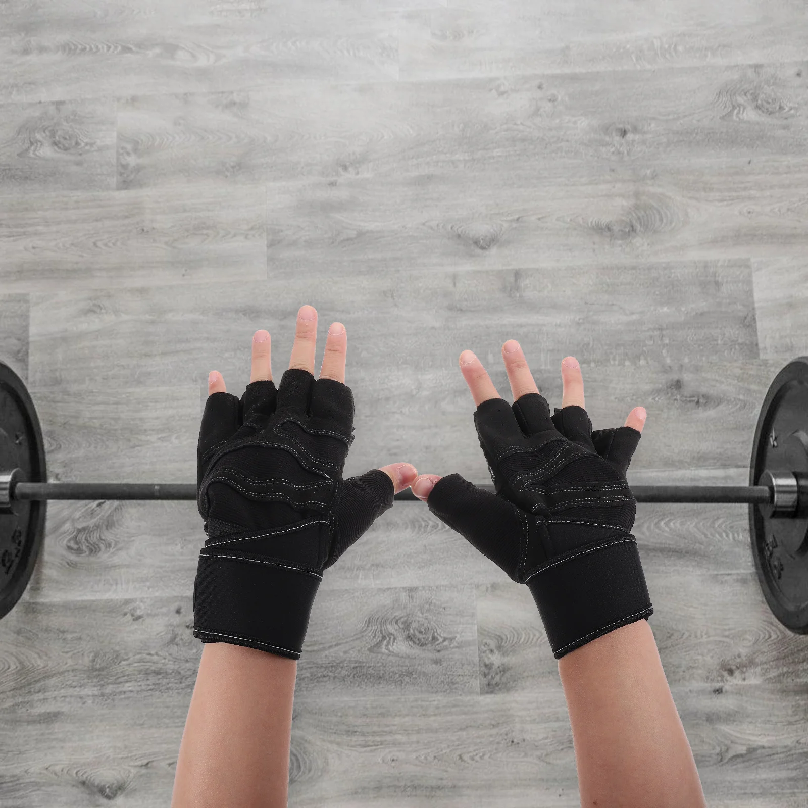 

1Pair Sports Half-Finger Gloves Outdoor Riding Weightlifting Fitness Thickened Palm Anti-Slip Shock Absorbing Comfortable