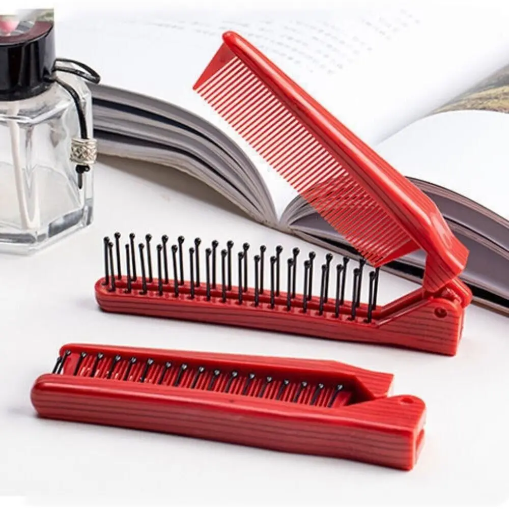 Portable Plastic Foldable Hair Comb Mini Travel Folding Comb Styling Tools Hair Brush