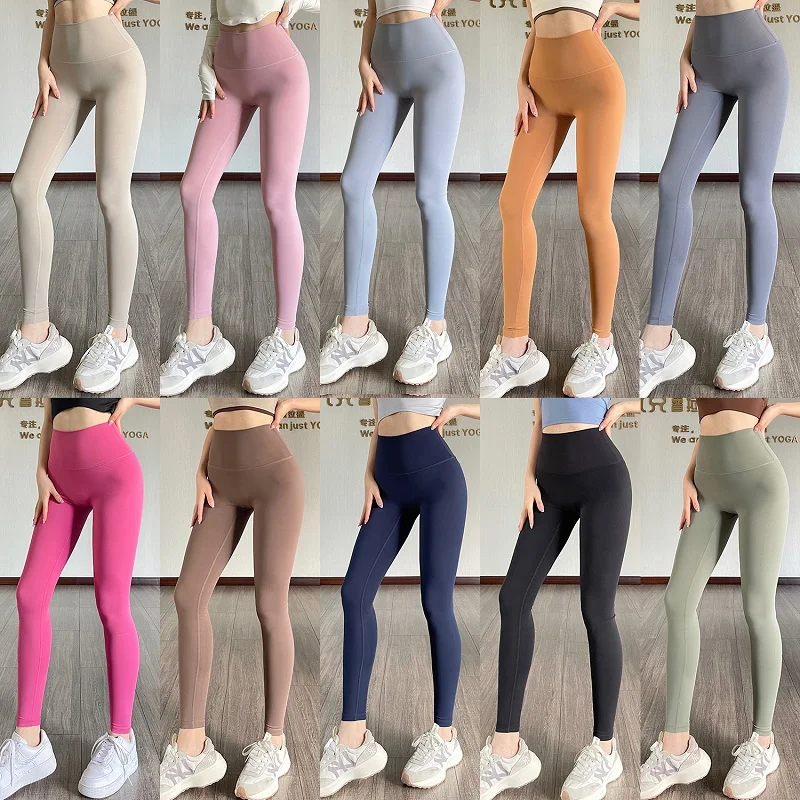 

Y2k Skin Friendly Cloud Sense No Size Yoga Pants Women's High Waist Lift Hip Naked Stretch Skinny Pants Fitness Pants Yoga Pants