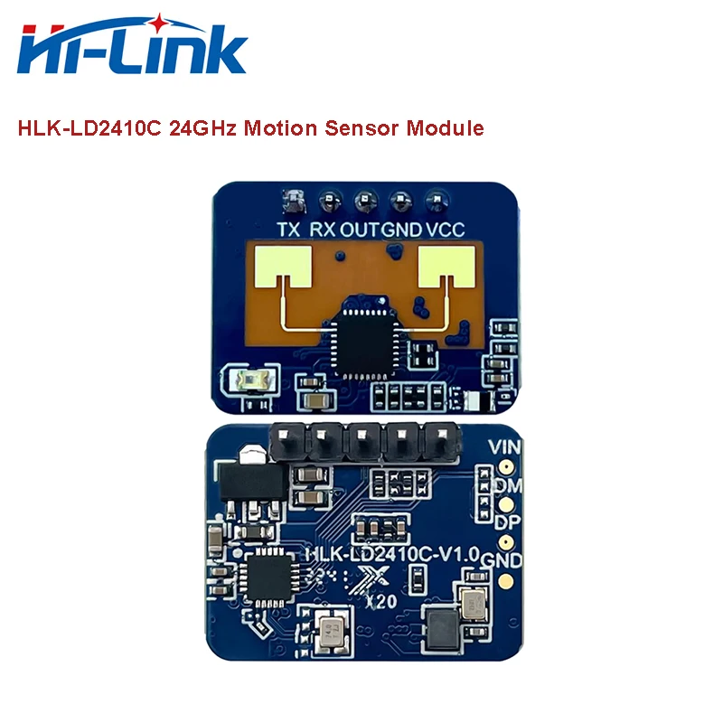 Módulo de Sensor de movimiento de Radar de presencia humana, 10 uds, 24G, mmWave, 5M, HLK-LD2410C