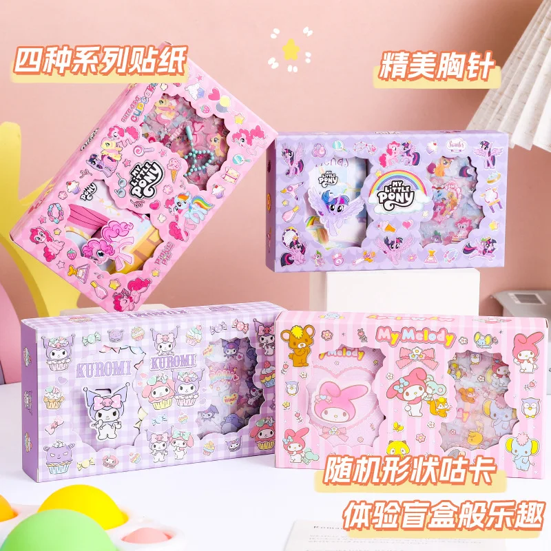 

Cute Kurumi Cartoon Mini Handbook Stickers Gift Box Guca Non Repeat Sticker Set Cute Brooch Girl Gift