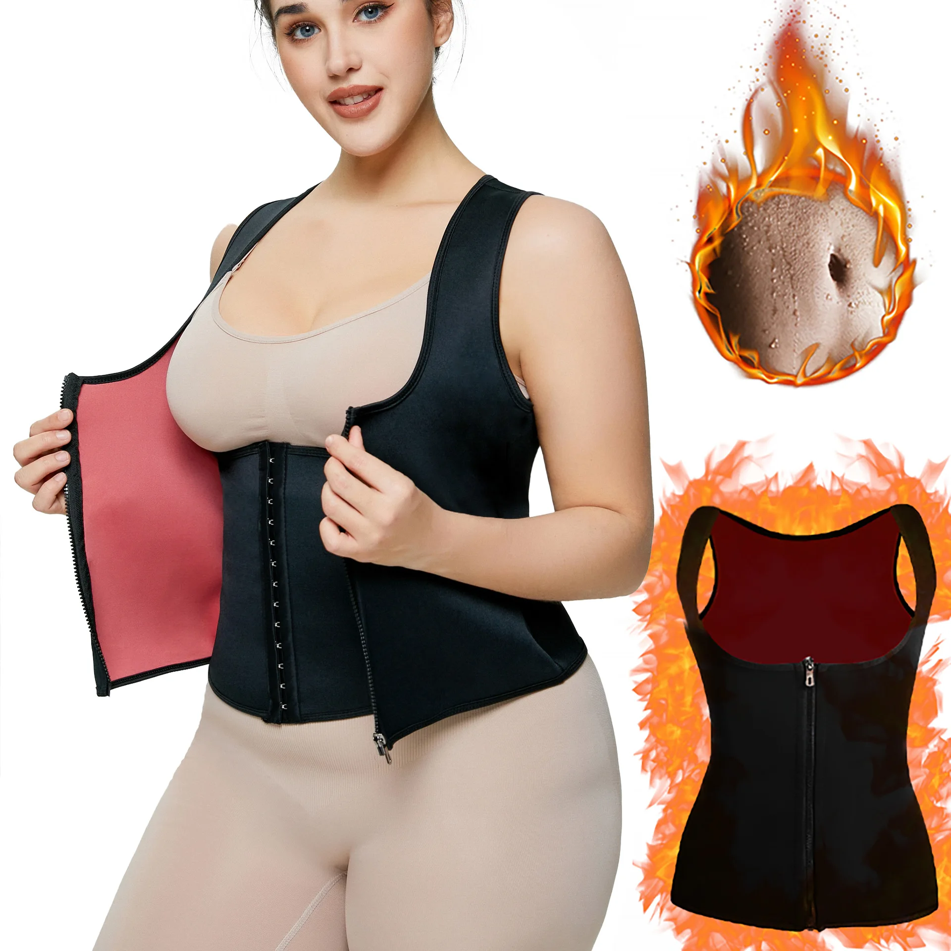 Adjustable Sweat Waist Trainer for Women, Double Waist Trainer Belt to Burn Belly Fat Fast