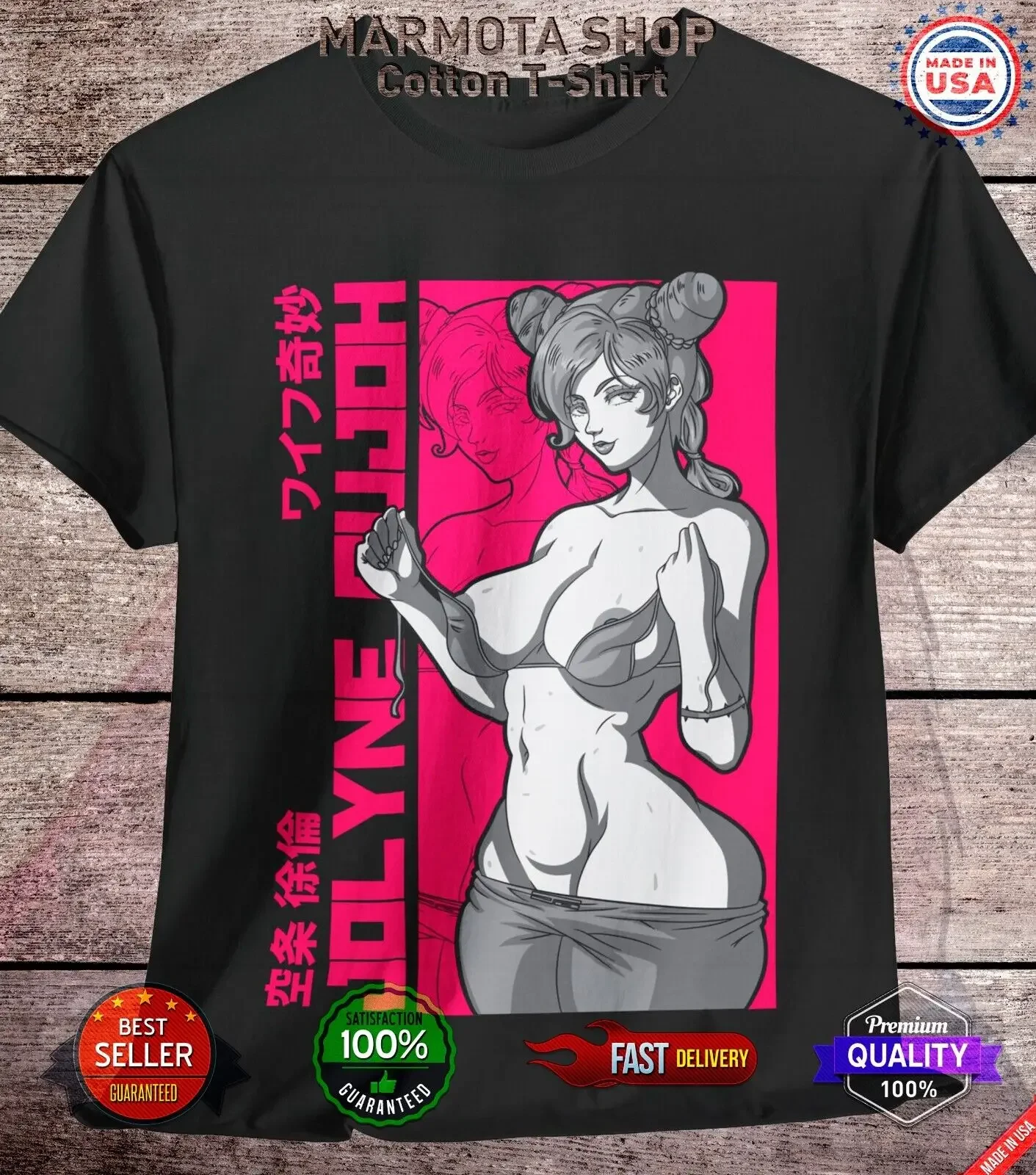 Jolyne Cujoh JoJo's Bizarre Adventure Shirt Anime JJBA Tee T-Shirt  Manga