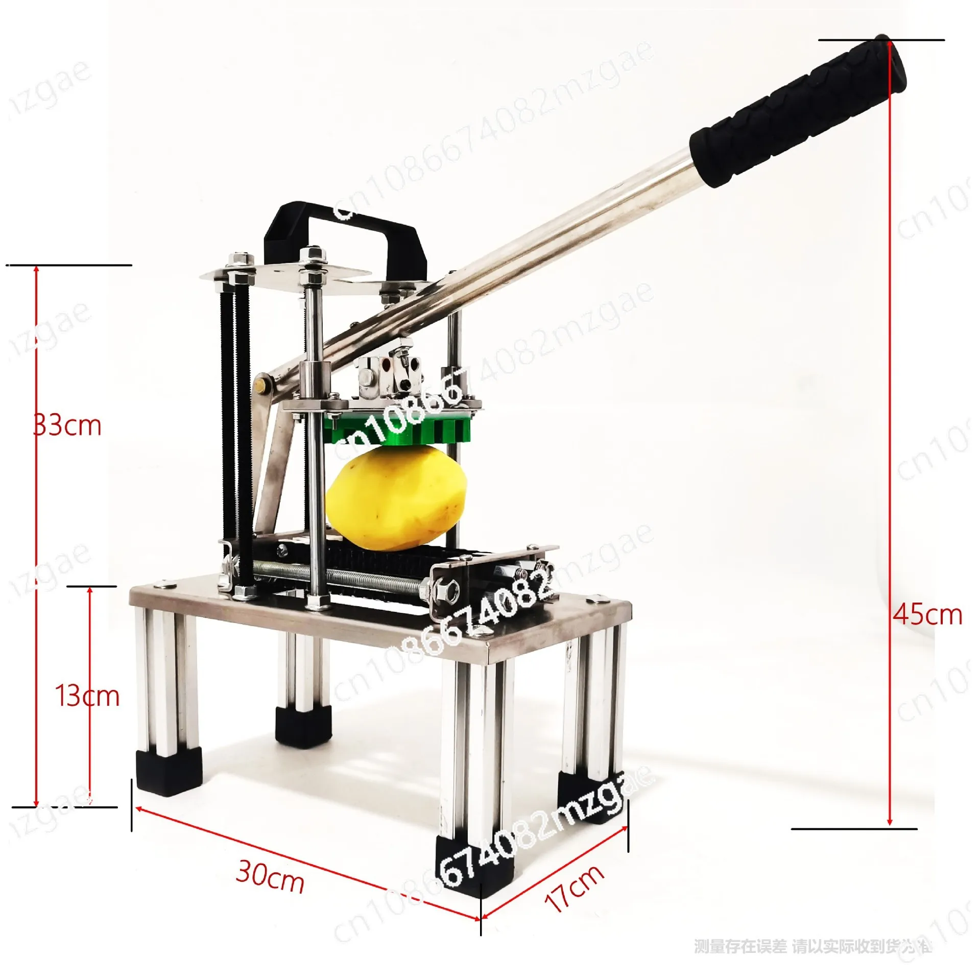 Aço inoxidável fácil de limpar cortador de batata pequena cozinha portátil onda máquina cortador de batata onda batatas fritas cortador