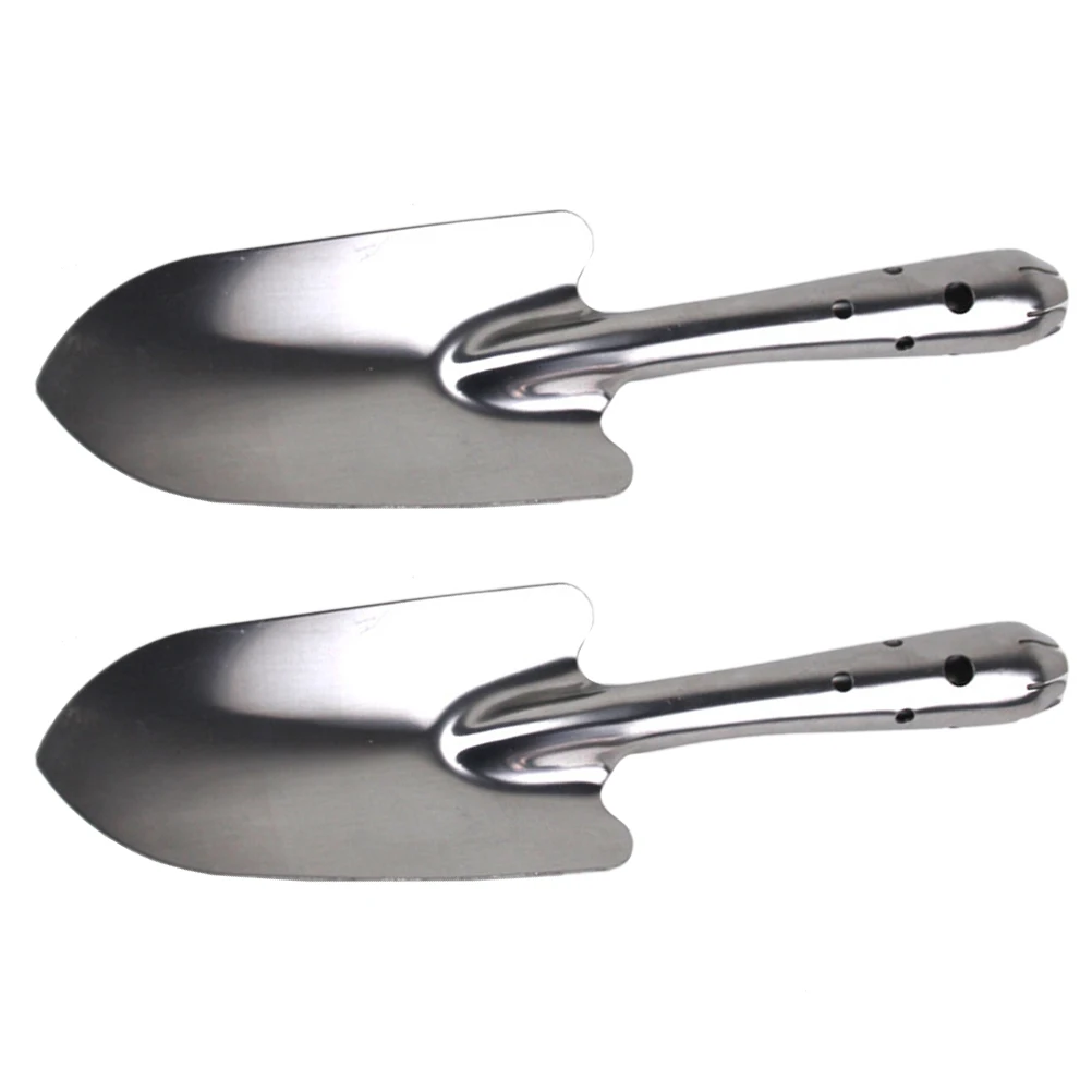 

2Pcs Stainless Steel Gardening Tools Handheld Spade Planting Spades Durable Metal Trowels For Garden Soil Loosening