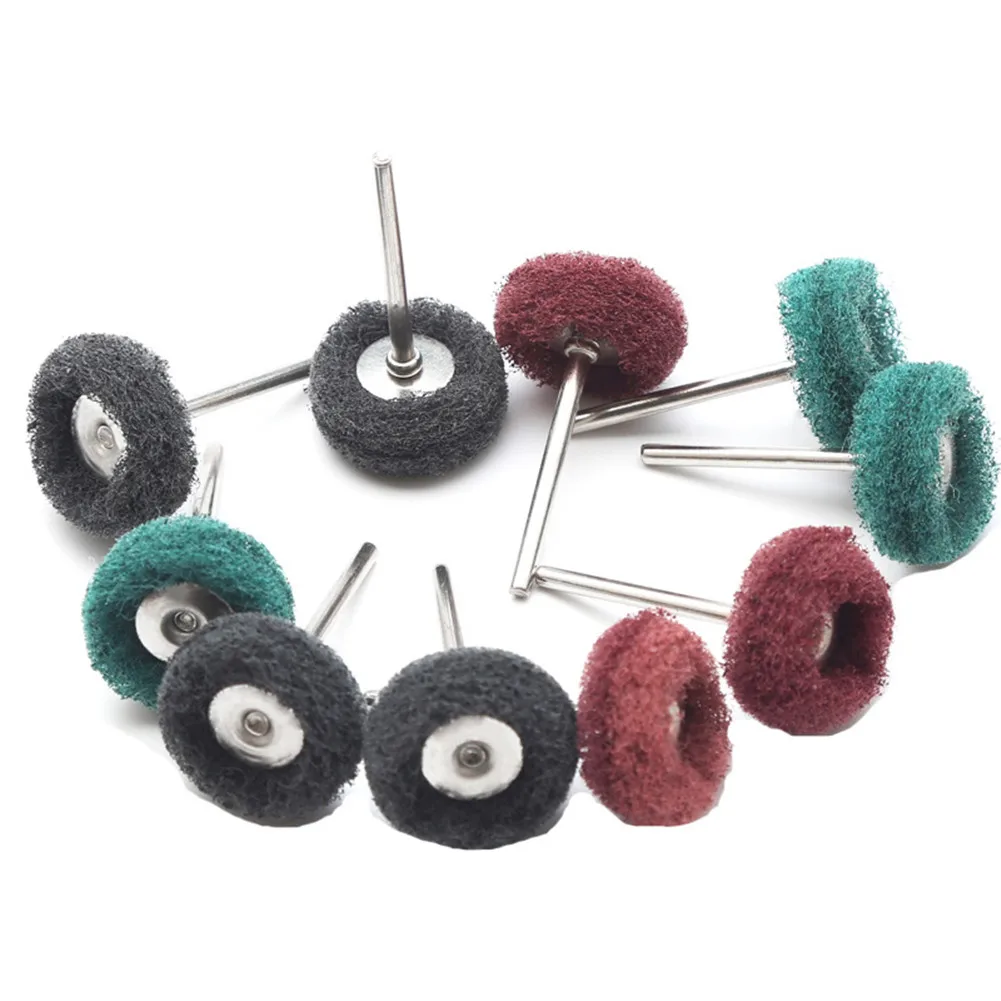 

1-дюймовая шлифовальная шлифовальная головка из шерстяного фетра, абразивный полировальный круг, хвостовик 3 мм, мини-кисть для полировки хлопковой нити для дрели Dremel