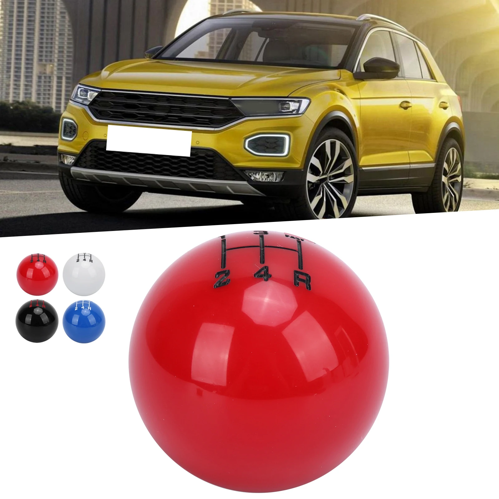 

54mm Gear Shift Knob Head M12x1.25 Gear Shift Knob Head 5Speed WearResistant with 3 Adapter Automobile Accessory