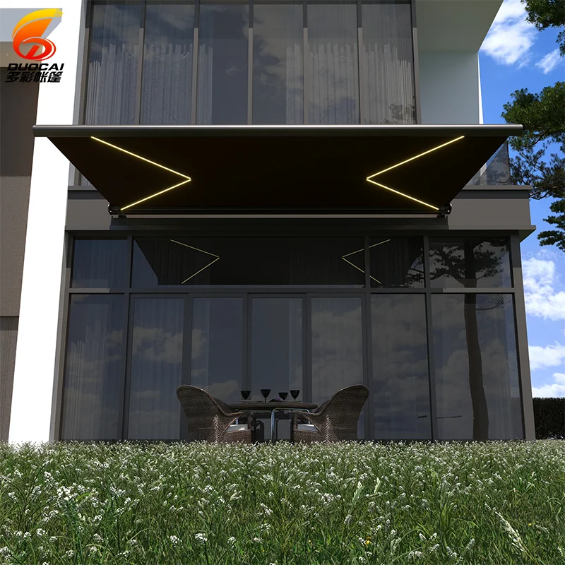 

China Manufacturer's Customized Modern Design Retractable Folding Aluminum Alloy Full Cassette Awning for Sale