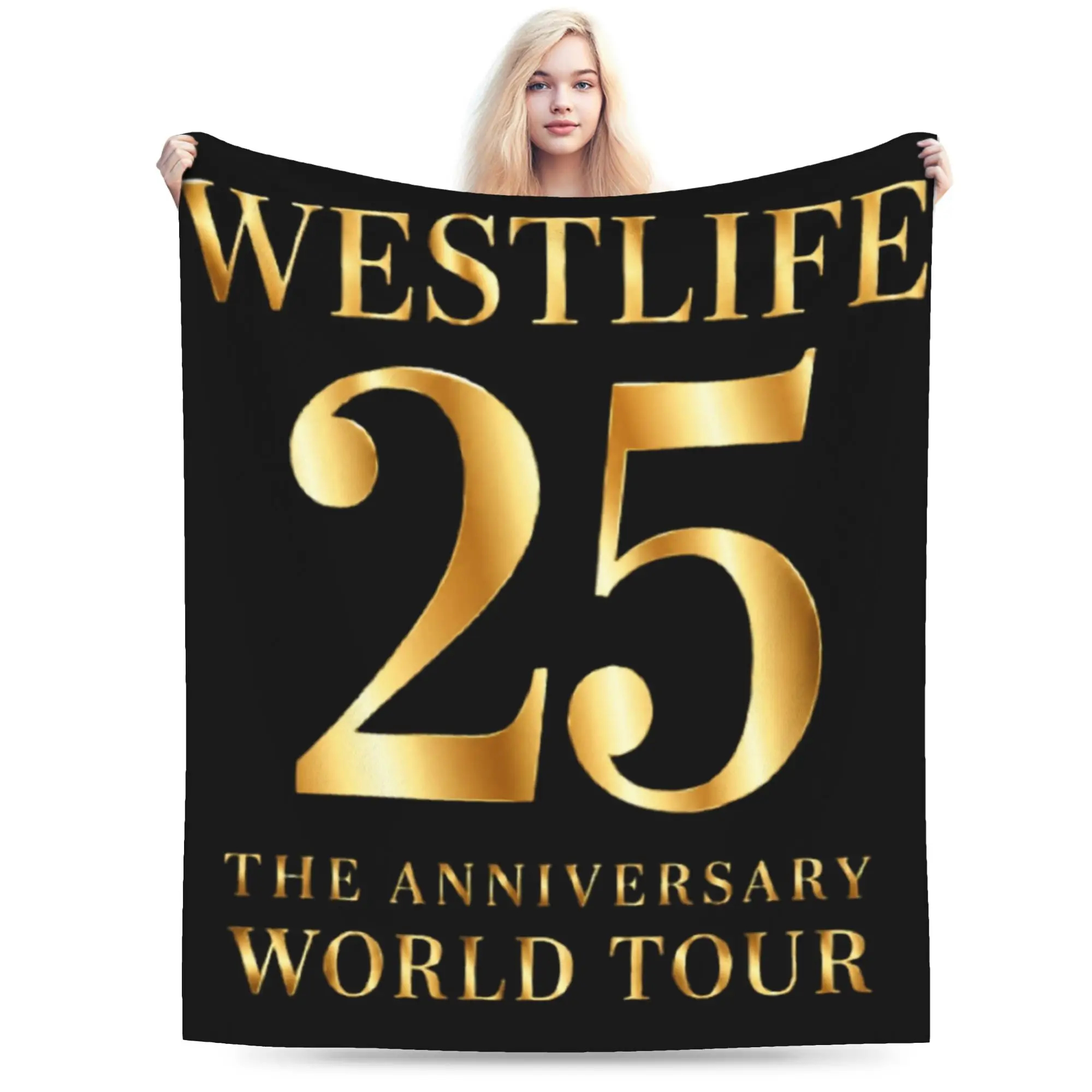 Westlife 25th Anniversary Tour 2026 Throw Blanket for Couch  Fuzzy Soft Plush Blanket 50x60 Inches Multiple Sizes Bedspread