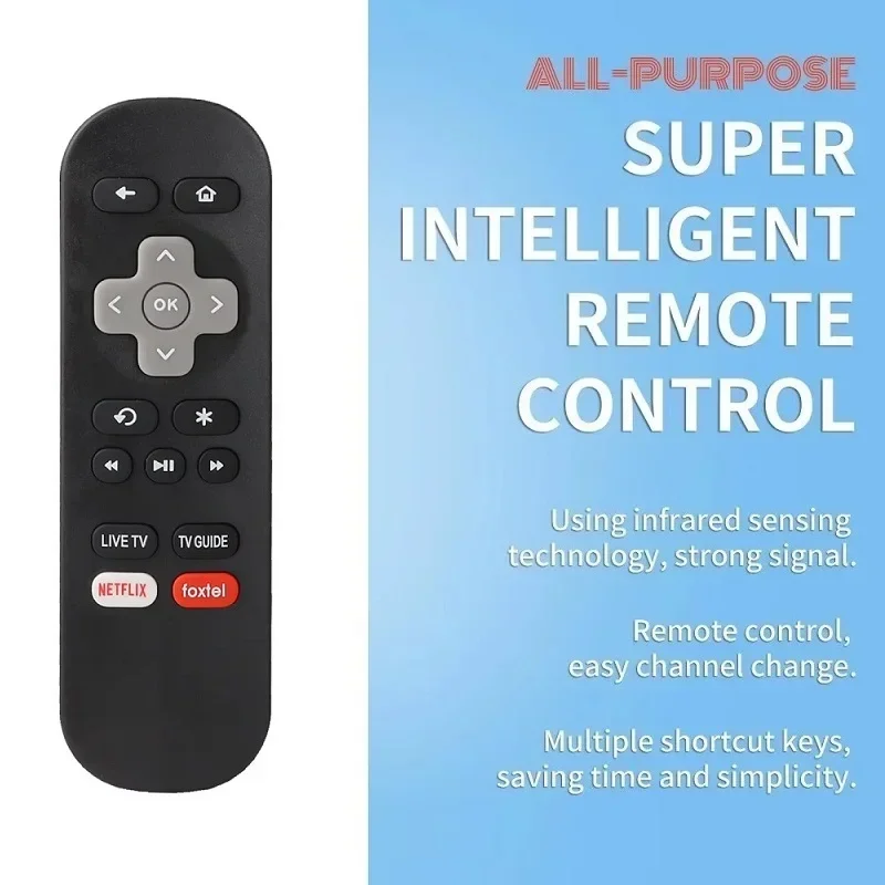 YP New Remote Control Use for TELSTARA TV with Netflix Foxtel TV Guide Roxtel Live TV Shortcut Buttons Replacement Use Directly