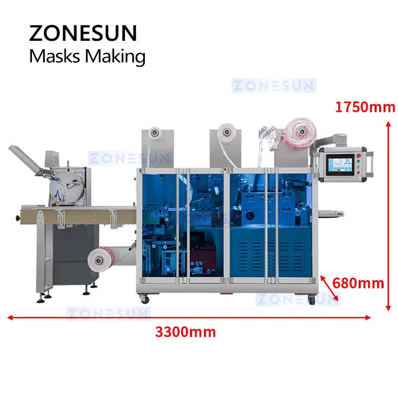 ZONESUN Automatic Steam Eye Mask Manufacturing Machine Self-heating Eye Care Nonwovens Warm Compress Produce Equipment ZS-HY220