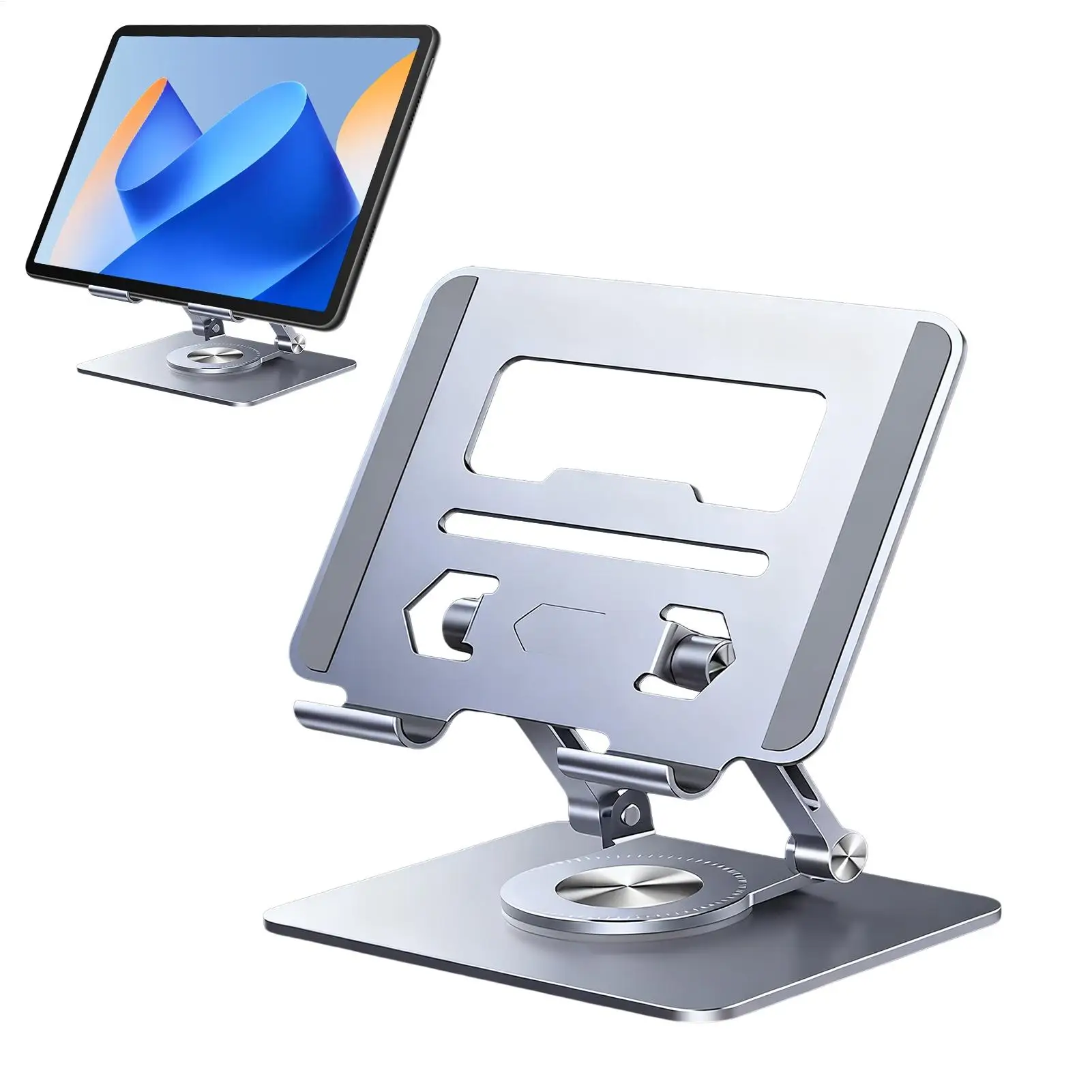 Adjustable Laptop Stand Aluminum Alloy 360 Rotating Desk Laptop Holder Computer Riser for Smartphones Notebooks Tablets