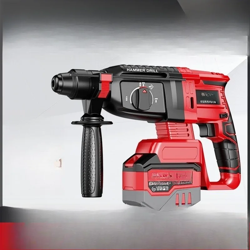 Brushless rechargeable electric hammer and pickaxe three-in-one, heavy-duty concrete wireless industrial impact electric