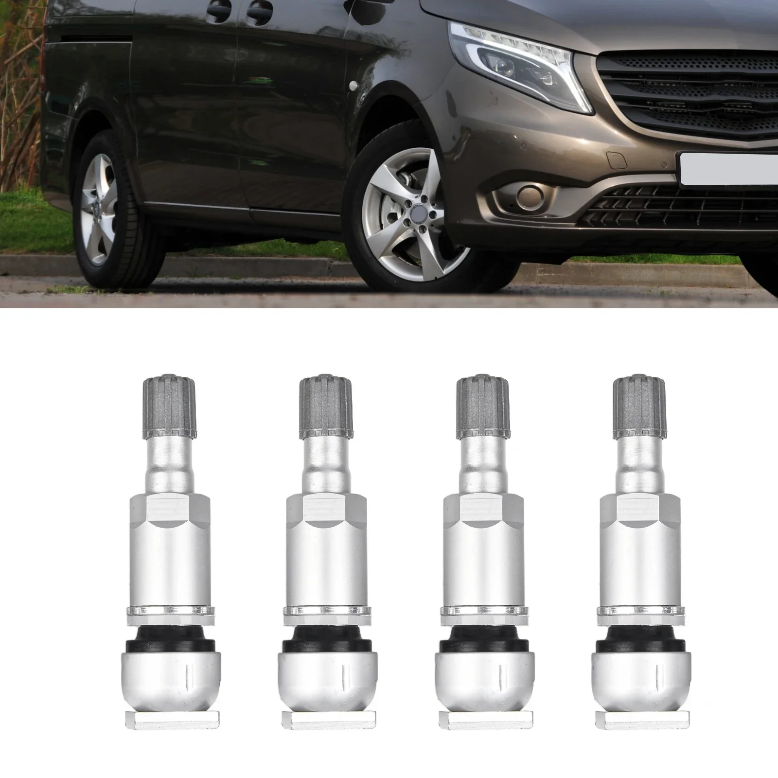 

High Quality 4x Tire Pressure Monitor Replacement Right Valve Stem Repair Kit Metal For Benz B-Class 2011-2018