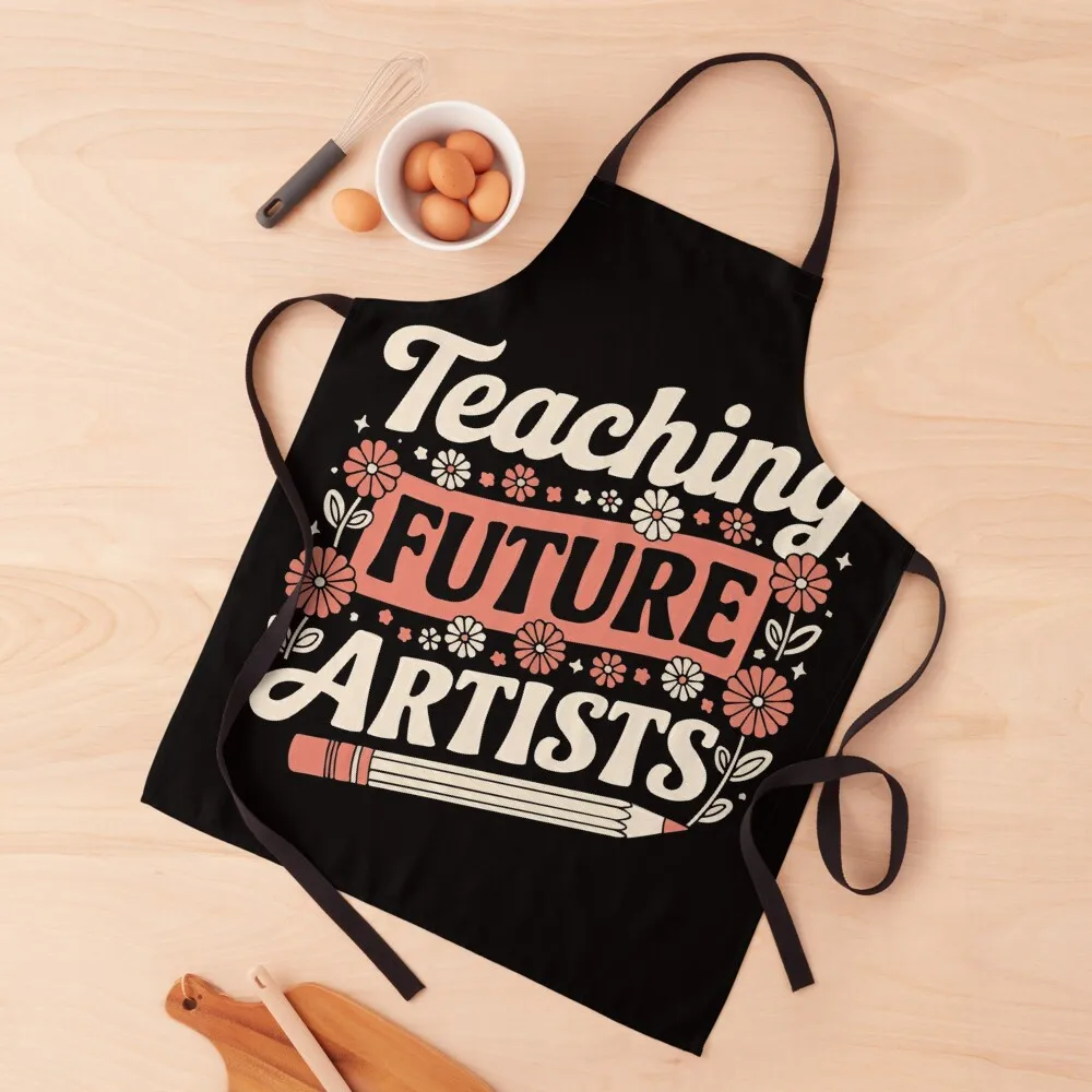 

Teaching Future Art Teacher Apron with personal logo painters Apron