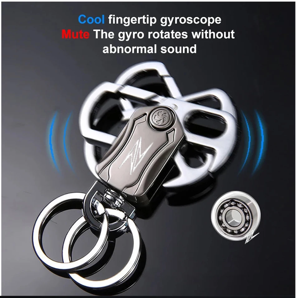 Cool key chain 360 degree rotating key ring for men's fashion key chain gifts ZX12R ZX14R Z125 Z250 Z300 Z750 Z800 Z900 Z1000