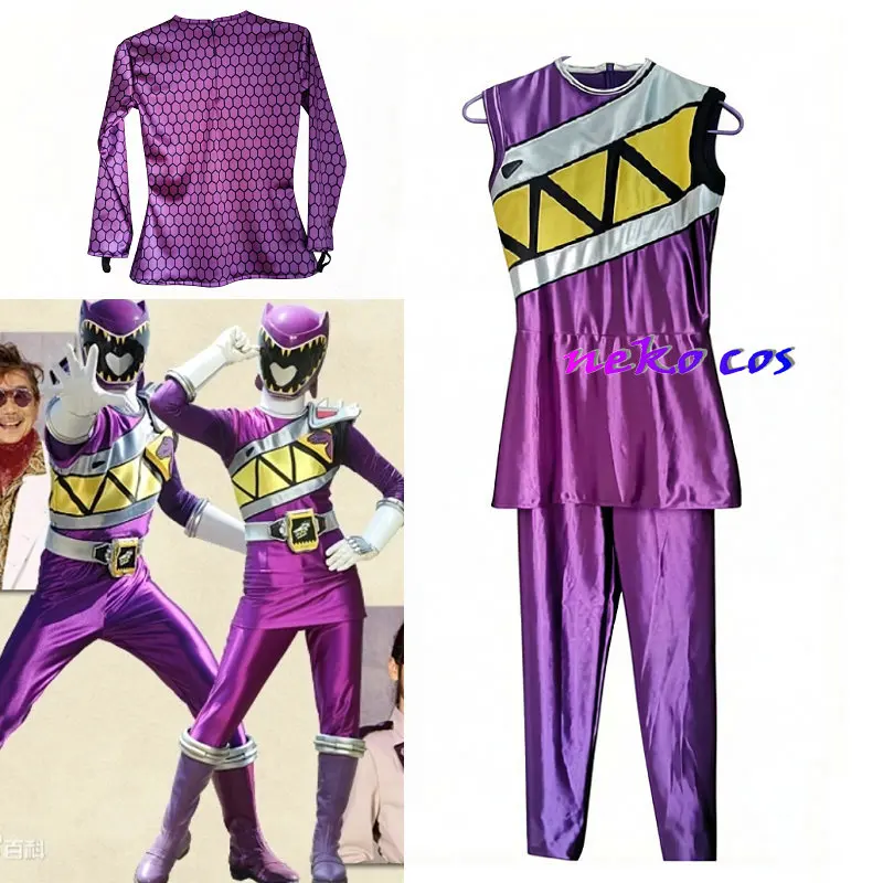 

nekocos Zyuden Sentai Kyoryuger Kyoryu Violet bodysuit Cosplay Costume Custom Size