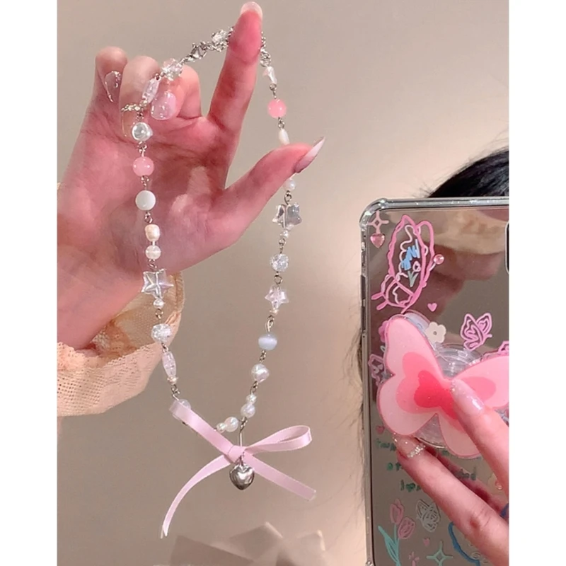 Love Heart Necklace Clavicle Chain Rhinestones Star Pendant Necklace For Women Punk Y2K Aesthetic Gothic Fashion Jewelry image 3