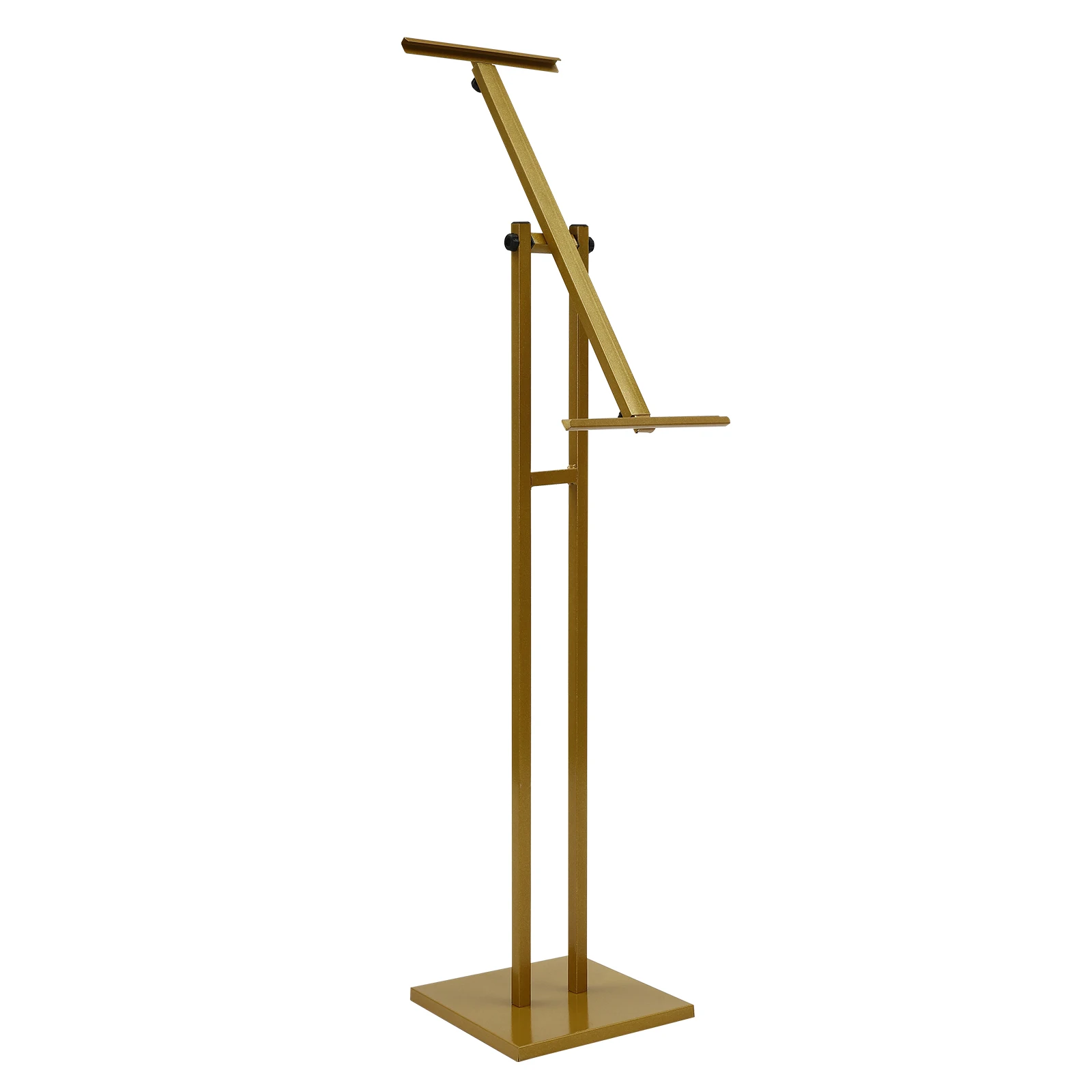 Golden Iron 130-150cm Adjustable Advertising Stand 5-piece Suit Display Stand 360-degree Rotating Floor Poster Stand