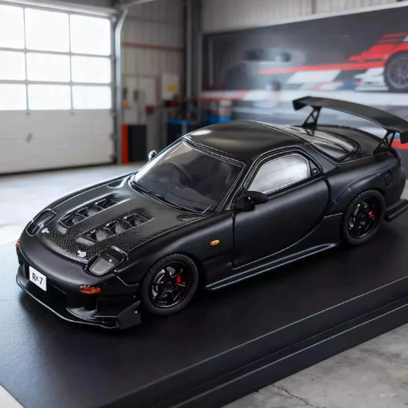 MC 1/64 Scale RX-7 FD3S RE Amemiya Simulation Alloy Car Model Static Display Collectible Toy Gift Souvenir Decoration