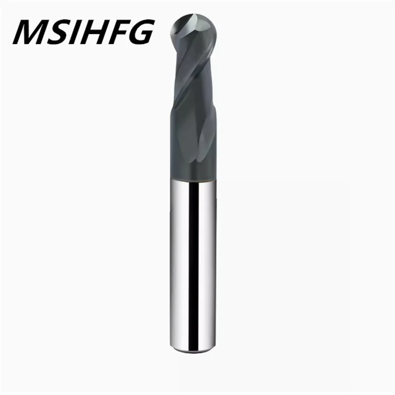 HRC62 Ball Nose Milling Cutter Tungsten Carbide End Mill CNC Tools Fresa Metal Steel Frez Router Bit Milling Cutter