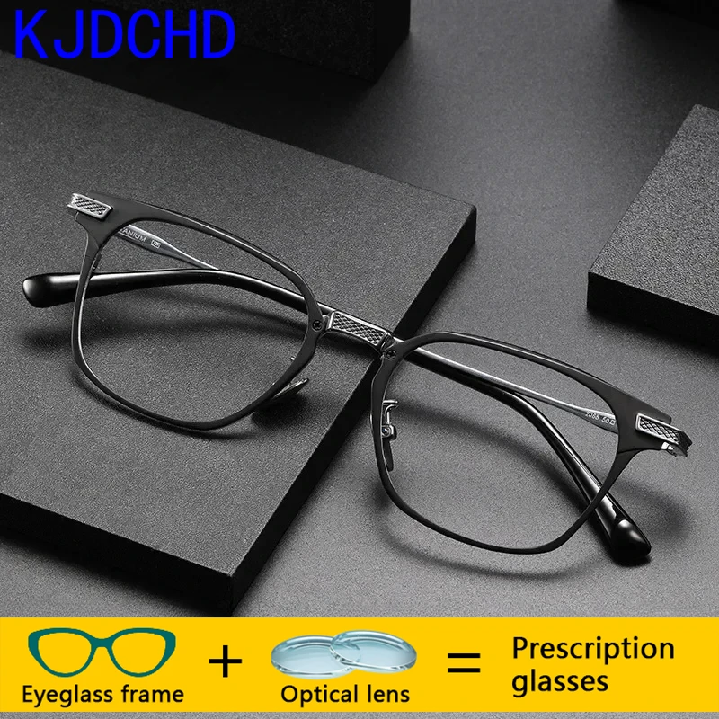 

Square Doctor with Progressive Eyeglasses Men Titanium Bifocal Optical Photochromic Glasses 1.74 Multifocal Prescription Eyewear