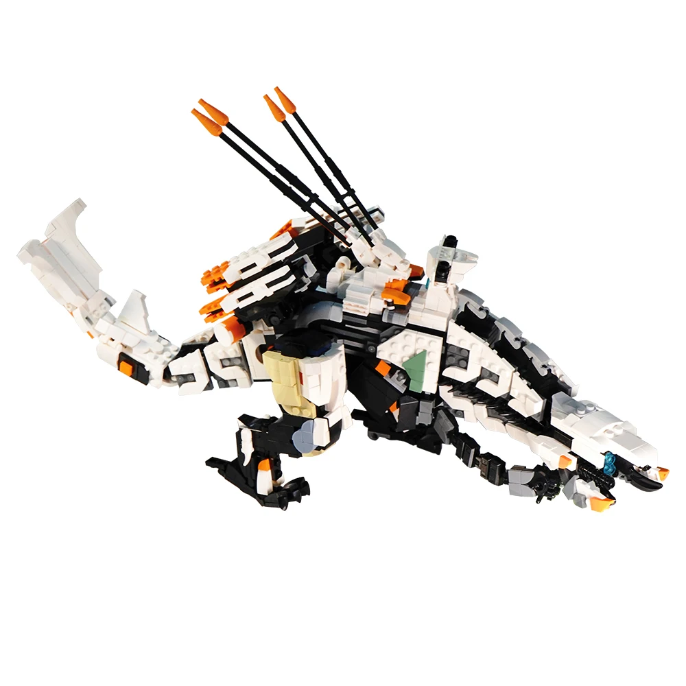 Gobricks Moc Horizon Zero Dawn Shell-Walker Stormbird Sawtooth Watcher Longleg Bricks DIY Sunwing Building Blocks Toy Gift