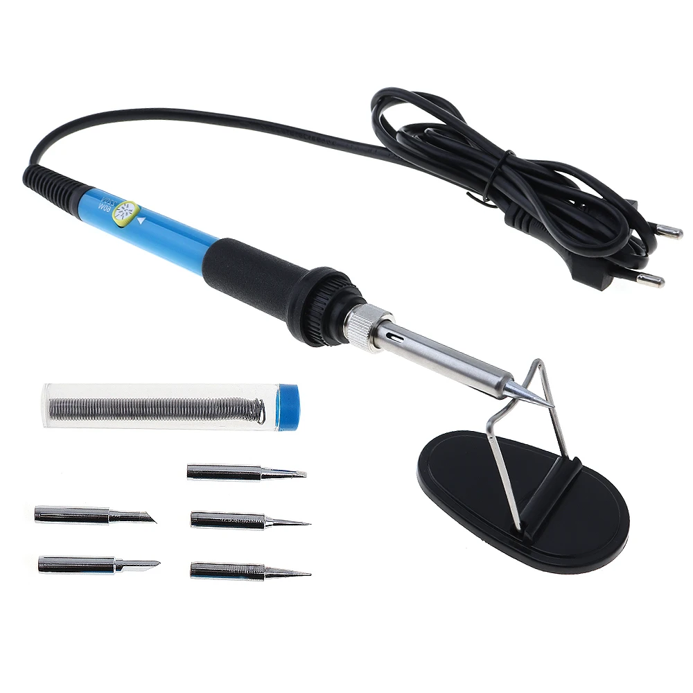 19pcs/set 110V 220V 60W Adjustable Temperature Electric Soldering Iron Kit Repair Hand Tools with Toolkit for Electric Welding