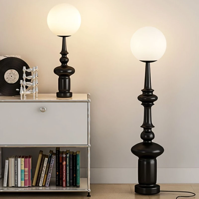 Nordic Creative Roman Column Floor Lamps French Retro Standing Lights Living Room Bedroom Study Led Lighting Fixture E27 90-260V