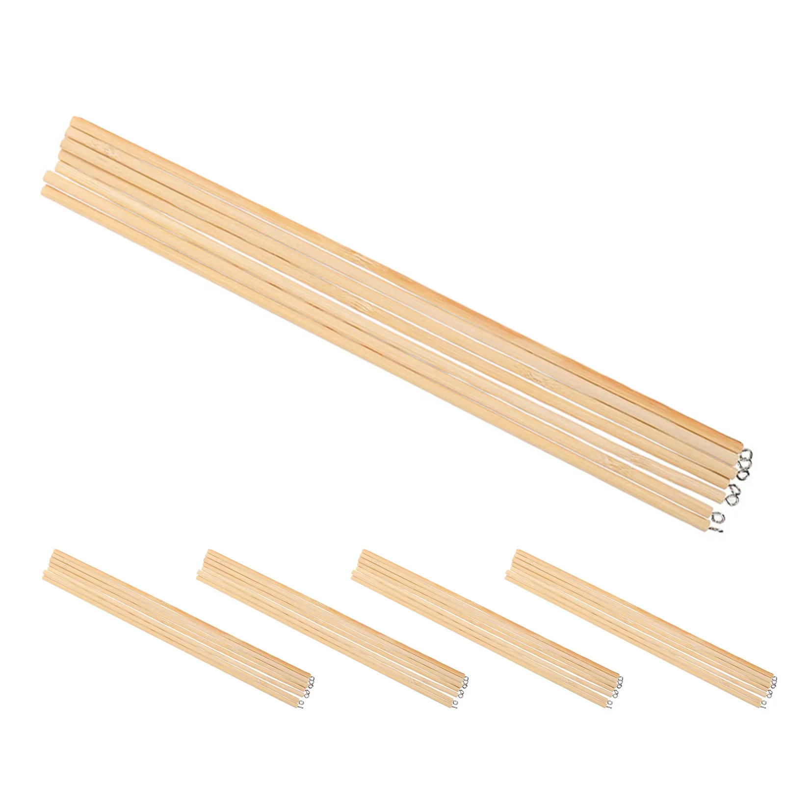 50Pcs DIY Shadow Puppets Handle Wooden Manipulation Rods Hand Puppet Control Rods 25Cm Light Yellow for Family Crafting and
