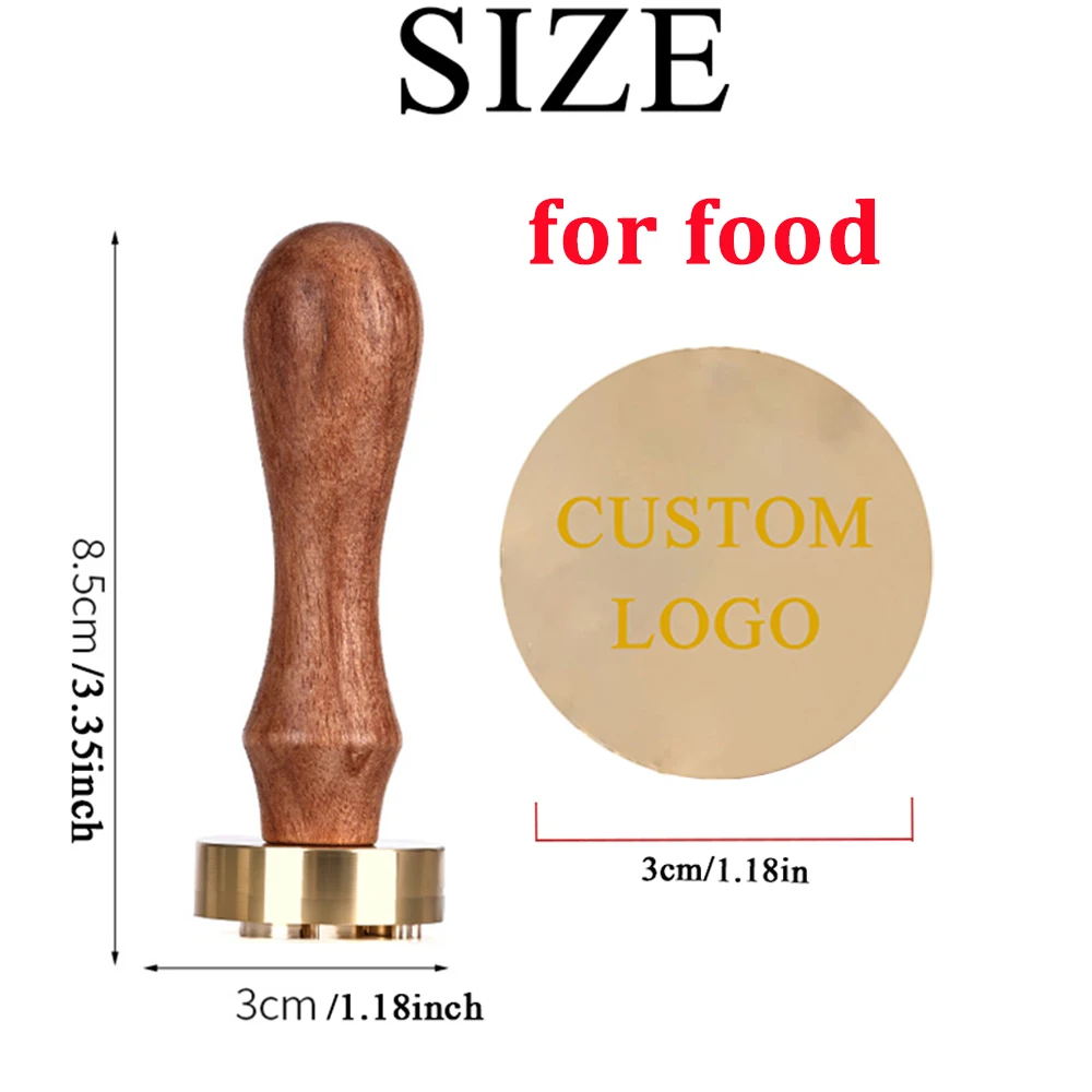 Food Grade Custom Chocolate Stamps Personalized Logo Design Wax Seal Stamps for DIY Holiday Party Cupcake Cookie Molds Gifts view 4