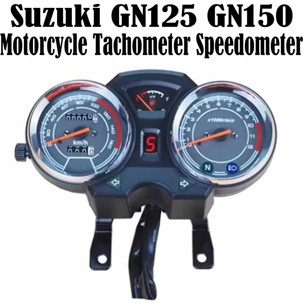 Motorcycle Tachometer Speedometer Speed Meter Fuel Gauge12V LED Instrument Assembly For Suzuki GN125 GN150 GN 125 150 125