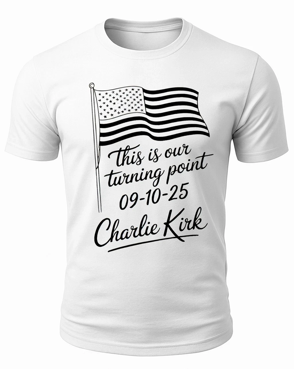 Charlie Kirk punto de giro bandera americana camiseta patriótica hombres ropa cómoda