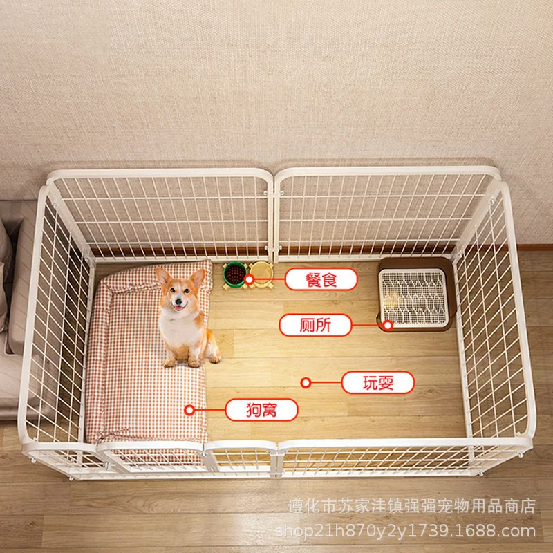 120x60x60cm Assembled Metal Dog Cat Playpen Pet Fences With Gate Small Animals Cage Indoor Pet Security House Guard Enclosure