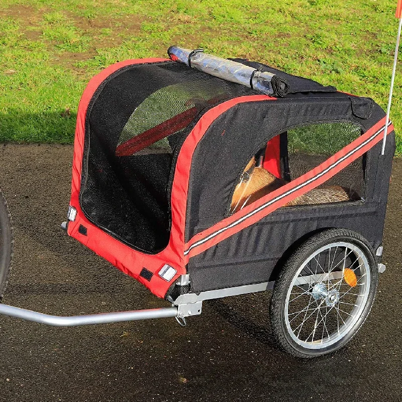 Dog Bike Trailer Outdoor Trolley Ride Strong and Durable Foldable Travel Trailer Portable Pet Products Supplies Carriers