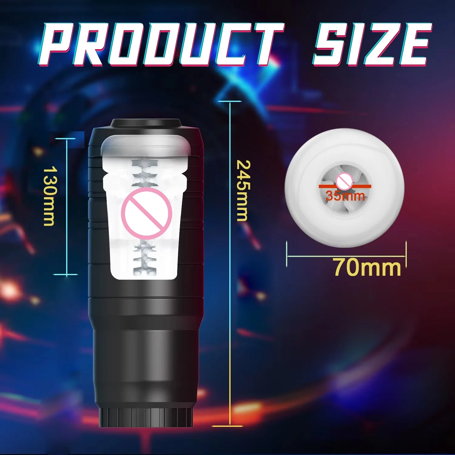 Photography Girl Model Airplane Cup Extension Vibrating Sound Emitting Sucking Self-Pleasuring Device Male Sex Toys GIET - view 5