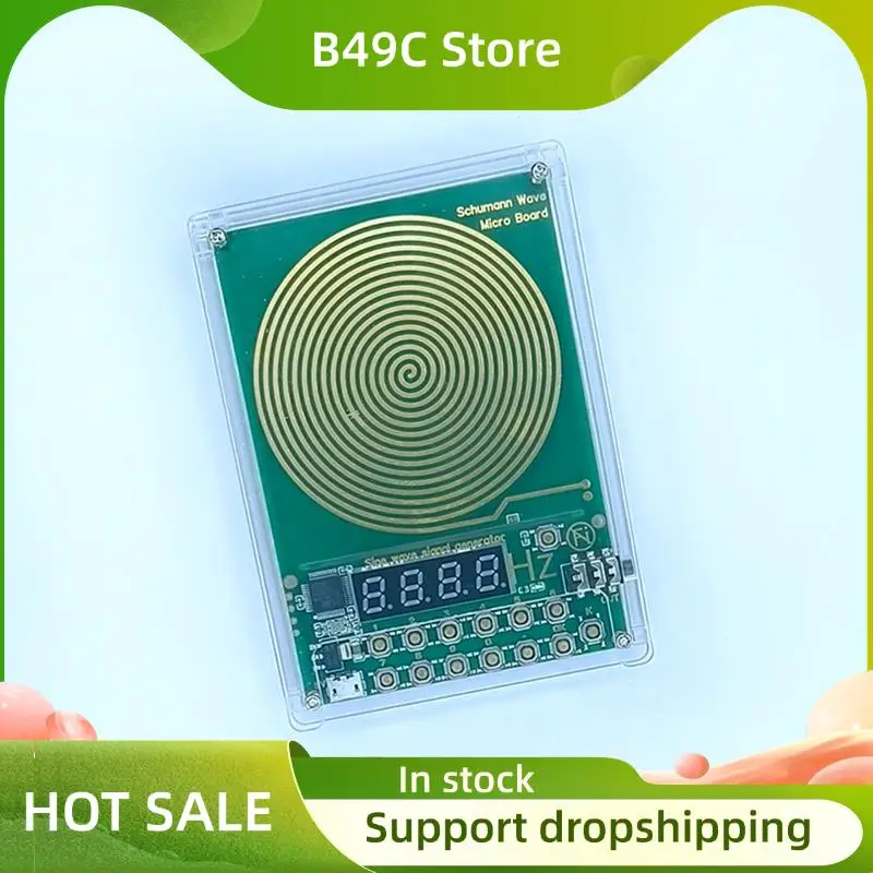 

B49C DC5V Micro-USB синусоидальный генератор сигналов с корпусом, регулируемый от 0,01 Гц до 99999 Гц, включая частоту 7,83 Гц Шумана