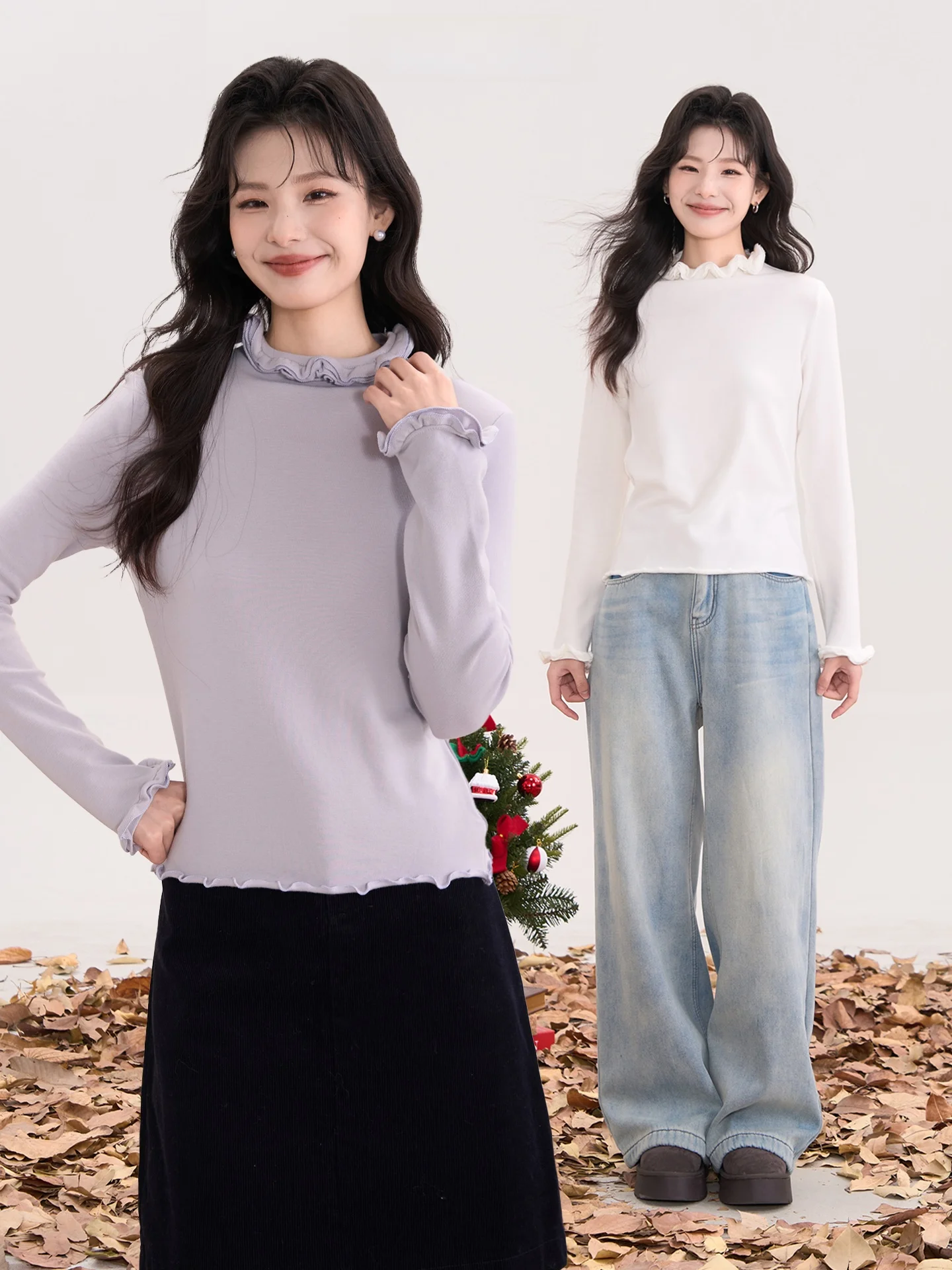 

Женская зимняя универсальная приталенная длинная кофта-топ из дерева с цветочным принтом, повседневная, стильная