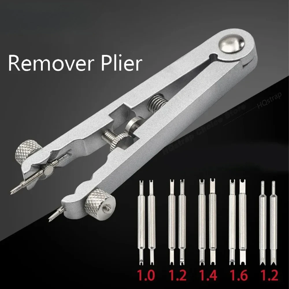 

Клещи для снятия V-образных ремешков часов 6825, инструмент для ремонта и регулировки пружинных шпилек и ремешков часов из алюминиевого сплава