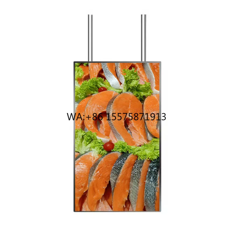 Ultra-Thin Dual Screen Digital Advertising Player High Brightness Dual-Sided LCD Display for Menu Board Window Hanging OEM