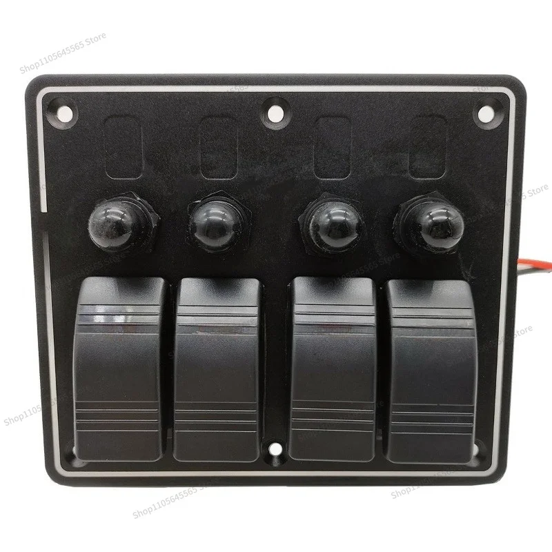 For 8-digit car modification aluminum panel overload protection modification panel red, yellow, blue