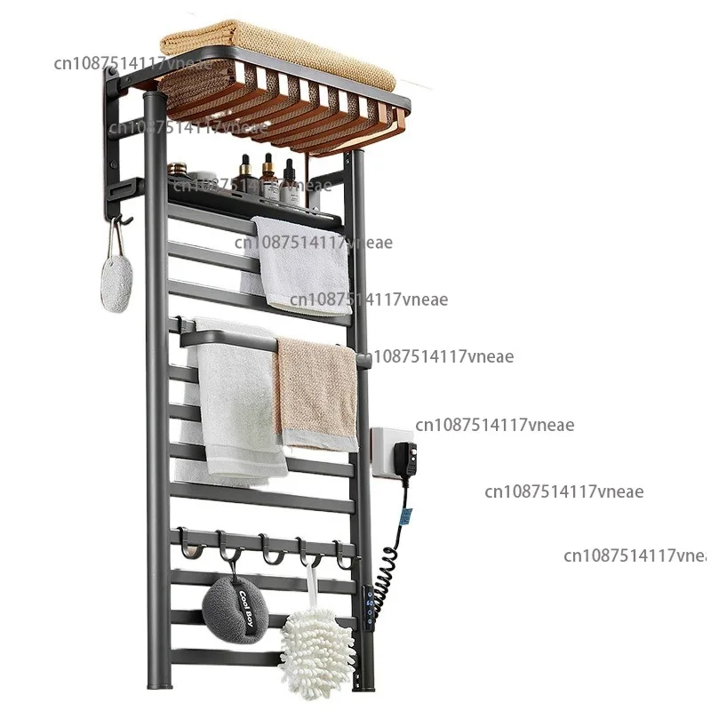 

Electric Towel Warmer Smart Towel Heating Home Bathroom Heated Drying Rack Bath Towel Rack with Storage Shelf