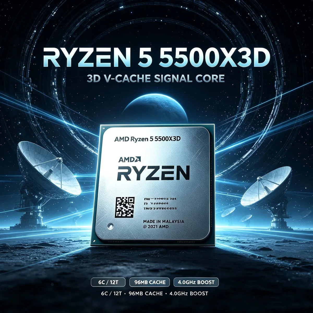 AMD Ryzen 7 7800X3D R7 7800X3D Desktop CPU Processor 4.2GHz 8-Core 16-Thread AM5 DDR5 96MB Cache