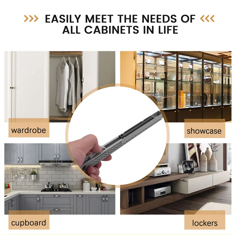 

2025 Hot Style 10Pcs/Lot Cabinet Glides Adapter Soft Closing System For Any Side Mount Drawer Sliding Buffer Damper Cupboard