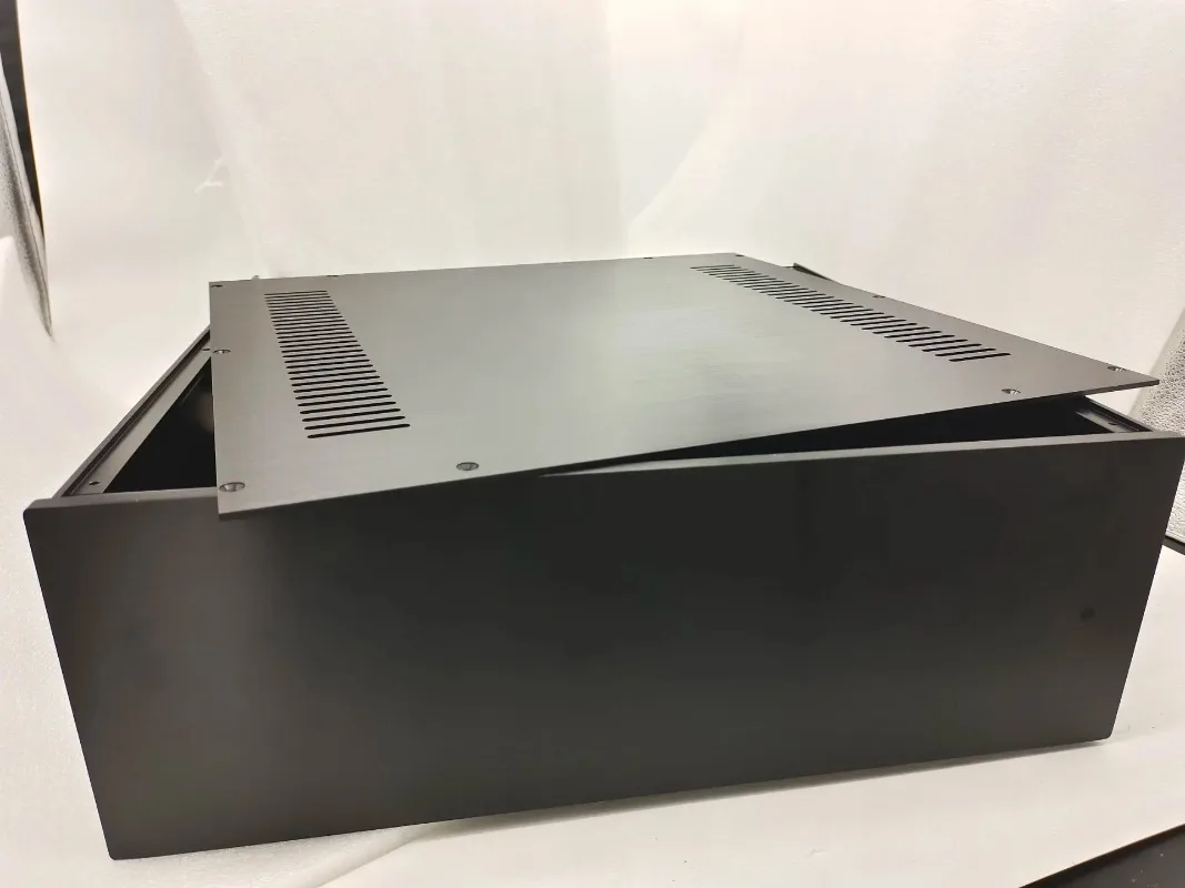 4315C Black Aluminum Chassis DIY Amplifier Audio Shell HIFI Case 430*150*408mm