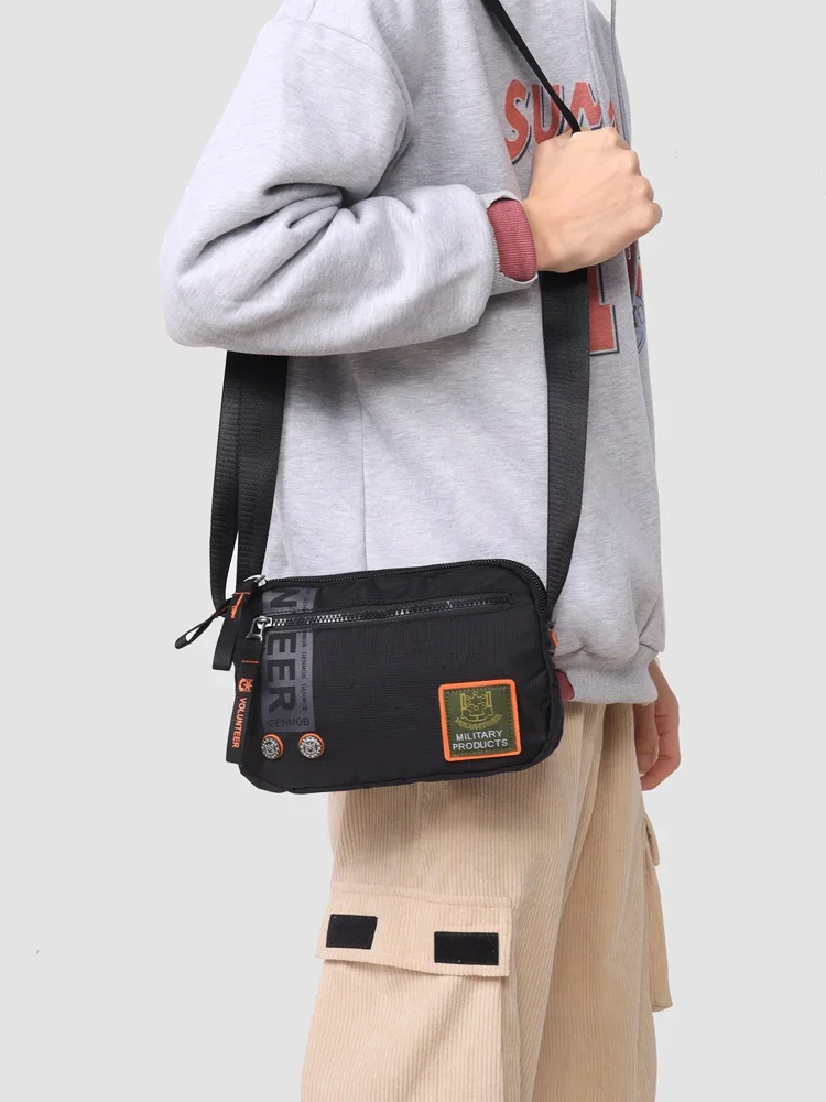 Volunteer Shoulder bags for Men 2023 New Korean Versatile Casual Solid Business Male Bag Multi-Functional Crossbody Bags 1609-11