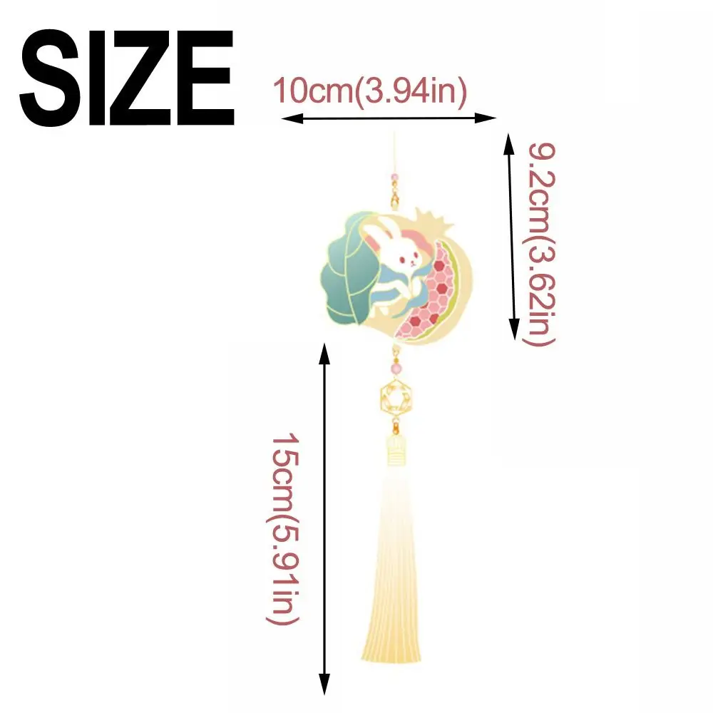 الكرتون مهرجان منتصف الخريف الكيس حقيبة النمط الصيني المحمولة الكيس قلادة قلادة شرابة الحرف شنقا الكيس قلادة