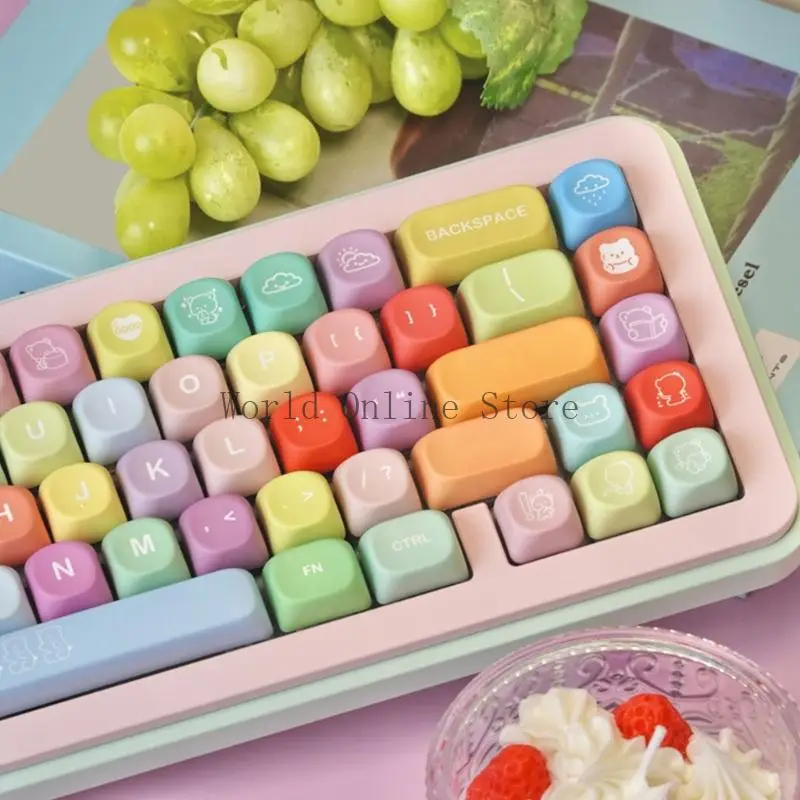 132 -koppig PBT kleurrijke keycap bundels kleurstoffen gesublimeerd voor gaming -toetsenborden typen 87HC