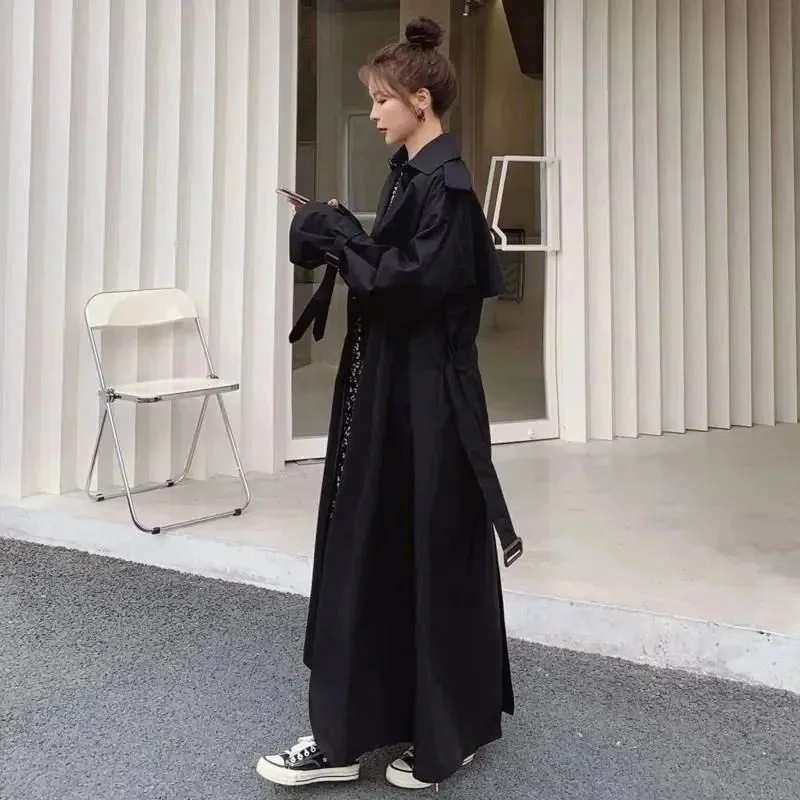 New Long Sleeve Trench Coat For Women 2026 Fashion Loose Office Lady Long Outerwears Jacket Coats Female Clothing